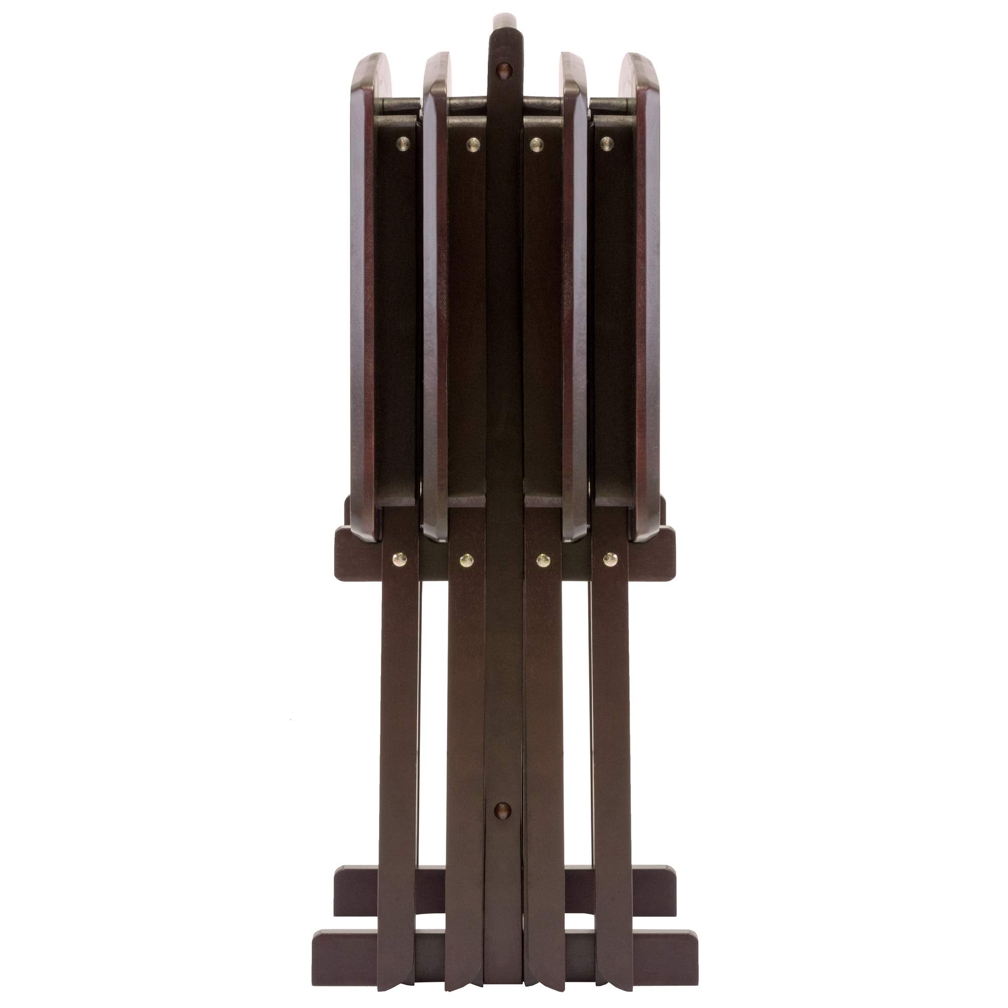 Wood Dylan Snack Table Espresso, 23.6"W x 15.75"D x 25.5"H