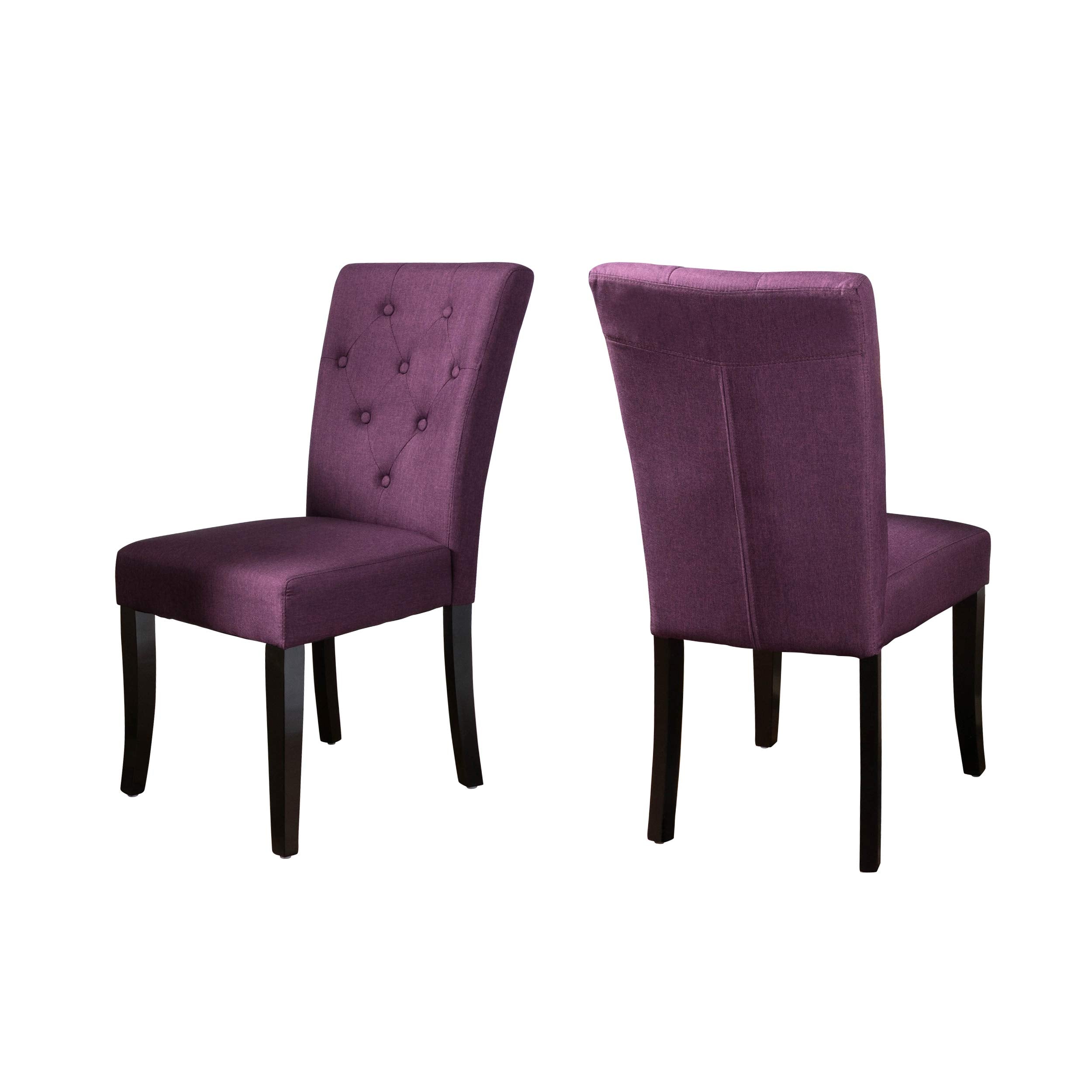Nyomi Fabric Dining Chair, Deep Purple(pack of 2)