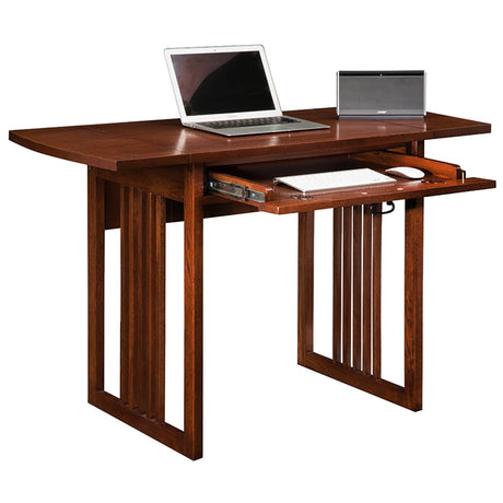 82420 Mission Writing Computer Desk, Drop Leaf Folding Top, Made with Solid Wood