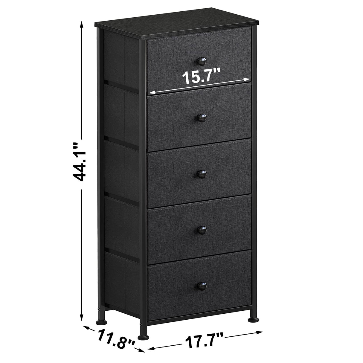 5 Drawer Dresser for Bedroom Storage Tower Closet Organizer Vertical Chest