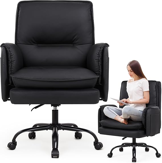 Heavy Duty Big and Tall Executive Office Chair - 400lbs Capacity