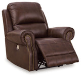 Design by Ashley Freyeburg Classic Leather Match Upholstered Power Recliner