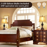 Touch Control Dimmable Table Lamps with USB Ports - Set of 2