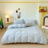 Plaid Duvet Cover Set Queen 100% Cotton Bedding Black and White Grid Checkered Print