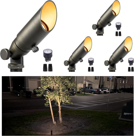 Brass Landscape Lighting - Low Voltage Outdoor Spotlights