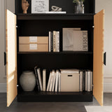 4-Piece Entertainment Center with Bookshelves for TVs up to 75"