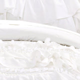 Kemmy Quilt - Ruffled Textured 3 Piece Full Queen Size Bedding Set, White