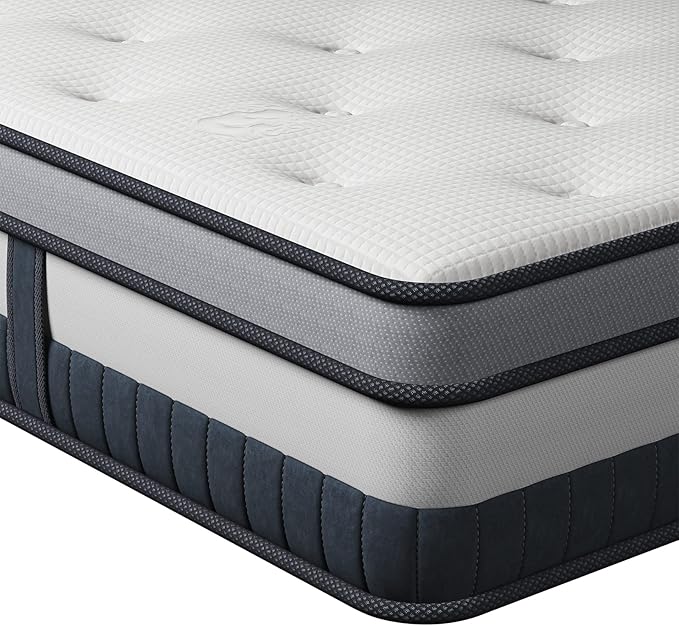 Queen Mattress 12 Inch Innerspring Multilayer Hybrid Queen Mattress - Ergonomic Design