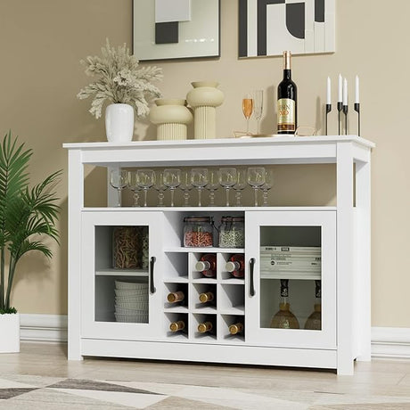 Buffet Sideboard, Freestanding Buffet Storage Cabinet, Wine Liquor Bar Buffet Cabinet