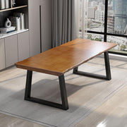 Solid wood administrative computer desk, 63 inch rural style large office desk