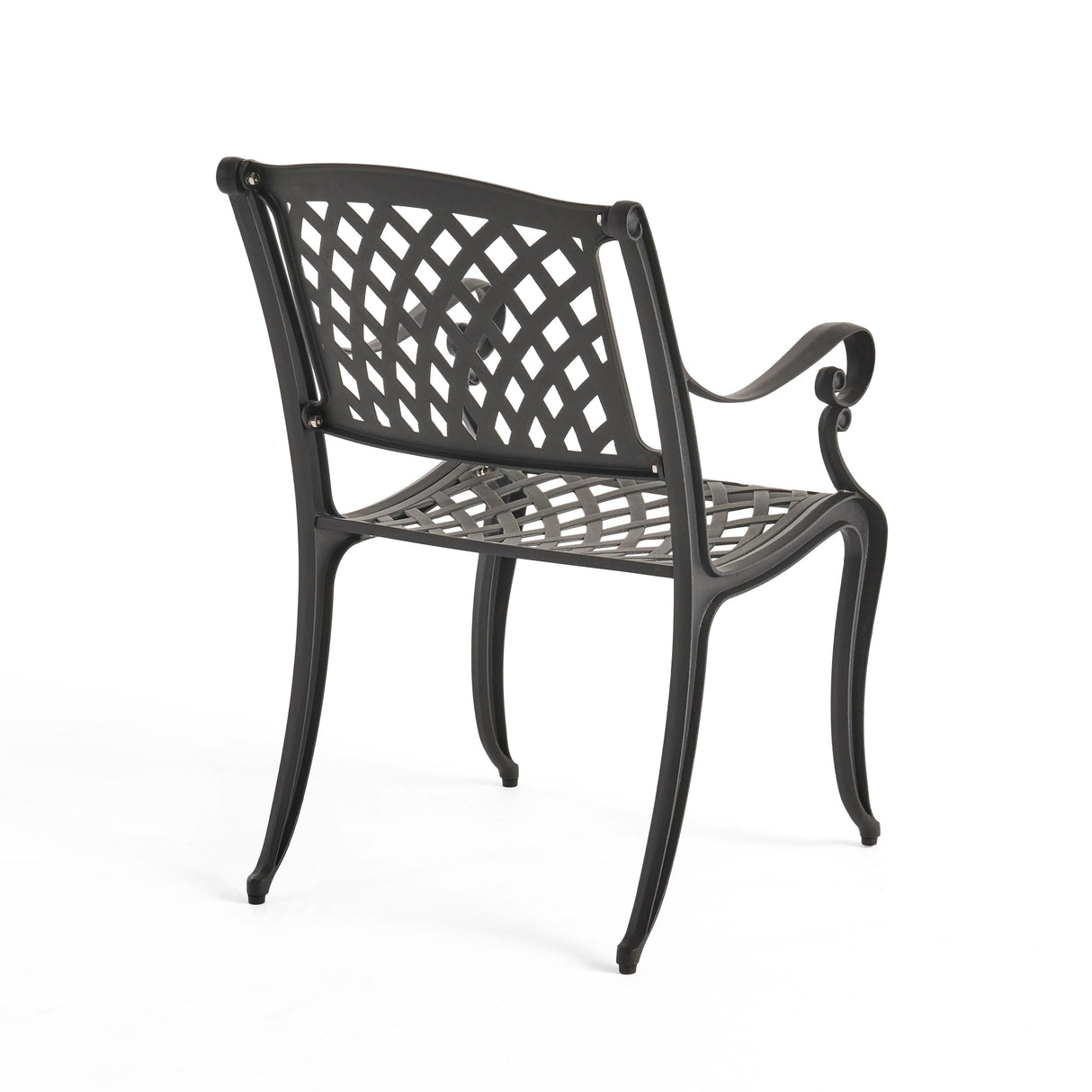 Capri Outdoor Transitional 5 Piece Cast Aluminum Dining Set