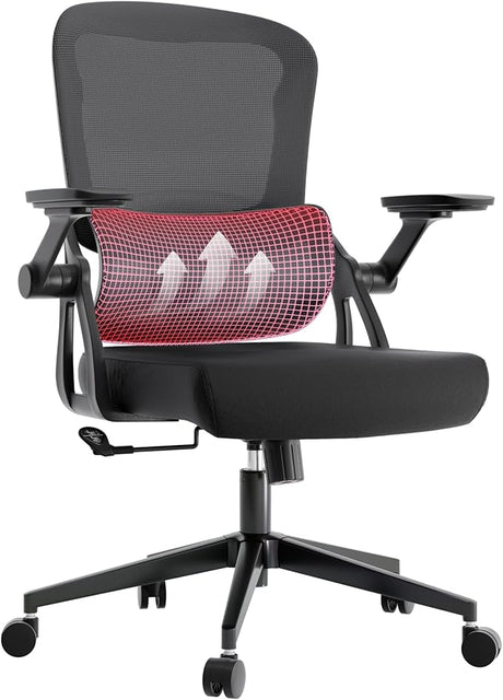 Ergonomic Office Chair - 500LB Comfy Desk Chairs with Headrest and Lumbar Back