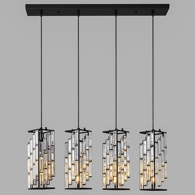 Gold Pendant Lighting Modern Pendant Light, Mini Crystal Chandeliers,Adjustable Pendant