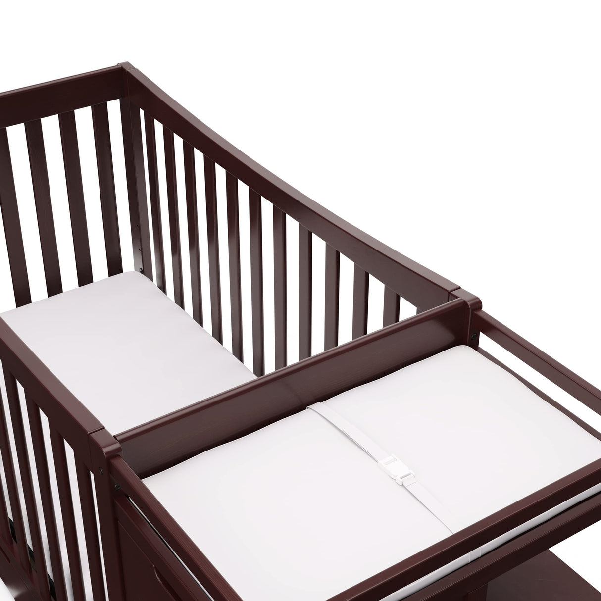 4-In-1 Convertible Crib & Changer With Drawer (Espresso) – GREENGUARD Gold Certified,