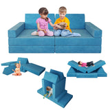 Modular Kids Play Couch Kids Couch for Playroom Bedroom, Toddler Sectional Sofa Play Couch Set