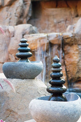 Rock Cairn Tabletop Water Fountain, Five Rock Fountain Perfect for Indoor Decoration