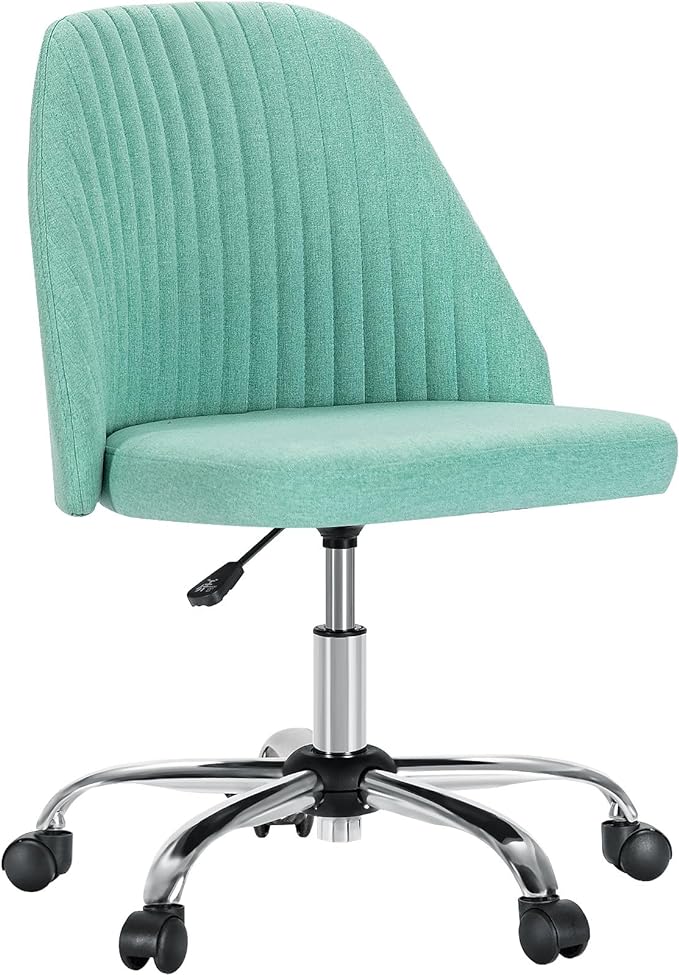 MCQ Office Desk Chair, Modern Cute Rolling Vanity Swivel Task Chairs with Wheels