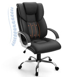 Office Chair, 350lbs Executive Leather Chair Home Office Desk Chairs, Ergonomic Computer Gaming Chair with Arm Padded