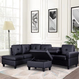 Modern Living Room Furniture Sectional Sofa Set Left Right Chaise Lounge with Storage