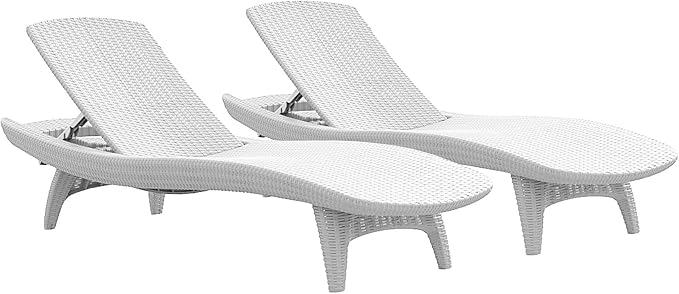 Set of 2 Pacific Sun Lounge Chair Outdoor Chaise Pool Chairs