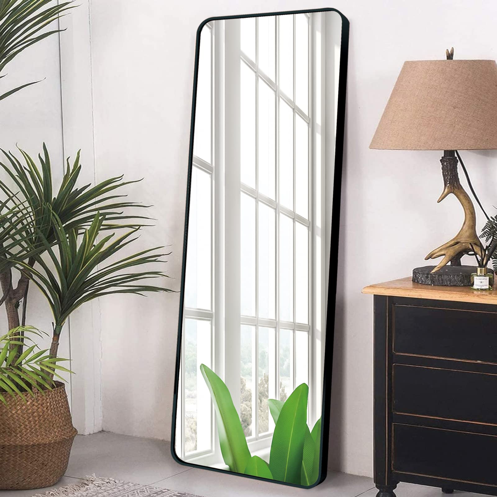 Full Length Mirror Rounded Corner Rectangle Floor Mirror 65