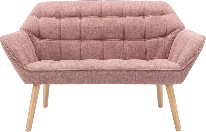 48" Small Loveseat Sofa, Mid Century Modern Velvet Love Seat