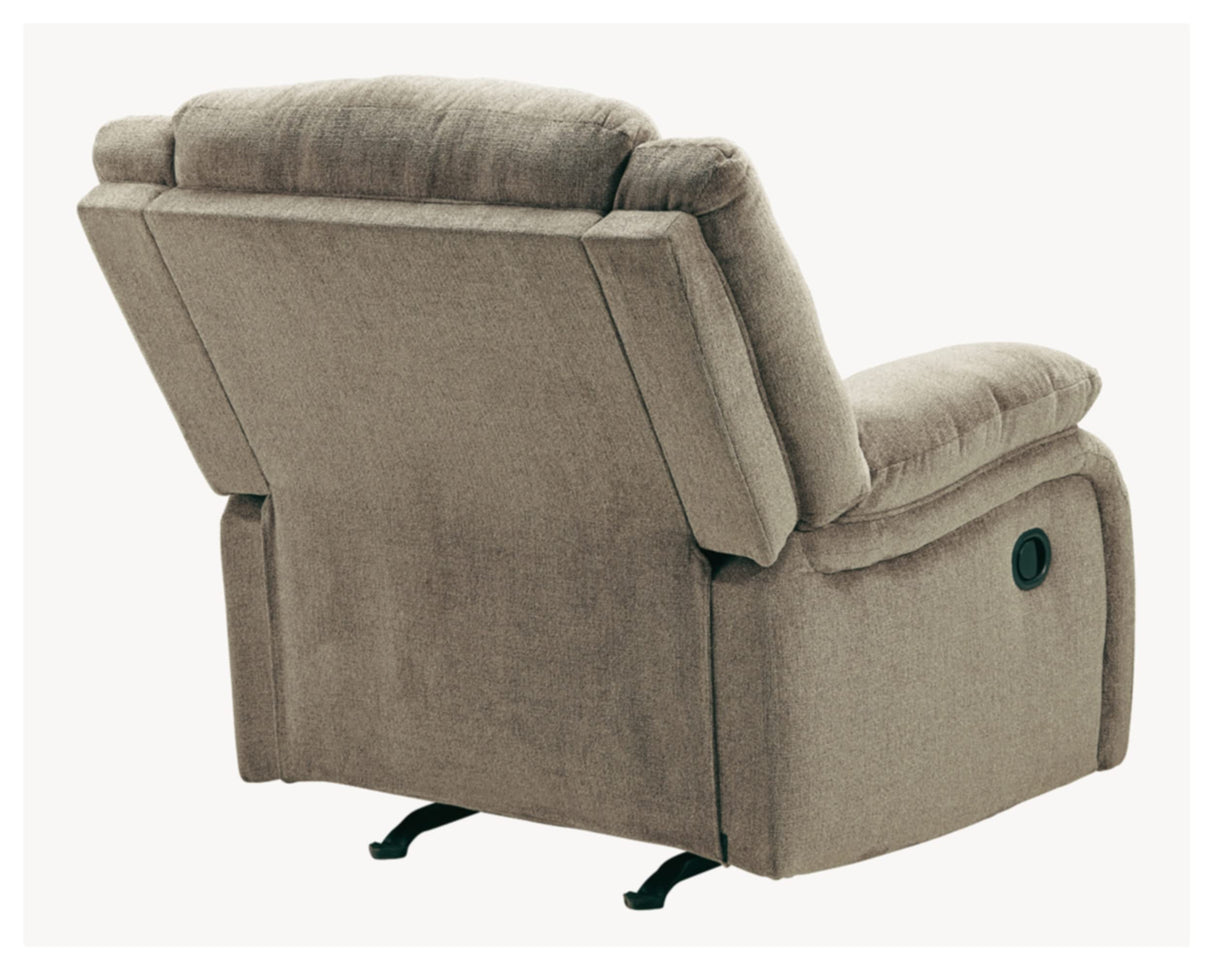 Draycoll Plush Manual Pull-Tab Rocker Recliner, Light Brown