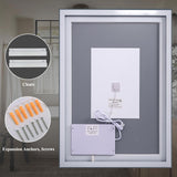 26x38 LED Bathroom Mirror - Dimmable Front & Backlit Vanity Mirror
