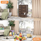9-Drawer Fabric Dresser: Versatile Storage Organizer with Steel Frame & Wooden
