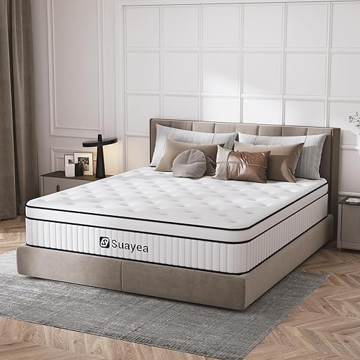 King Mattress, (Upgrade Strengthen) 14 Inch King Size Mattress in a Box