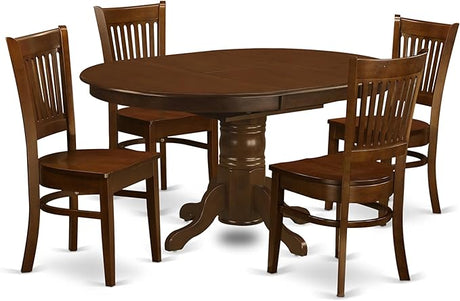 KEVA7-ESP-C 7 Piece Kitchen Table & Chairs Set Consist of an Oval Dining Room Table