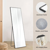 Full Length Mirror 64"x21" for Bedroom, Full Body Mirror with Stand, Hanging