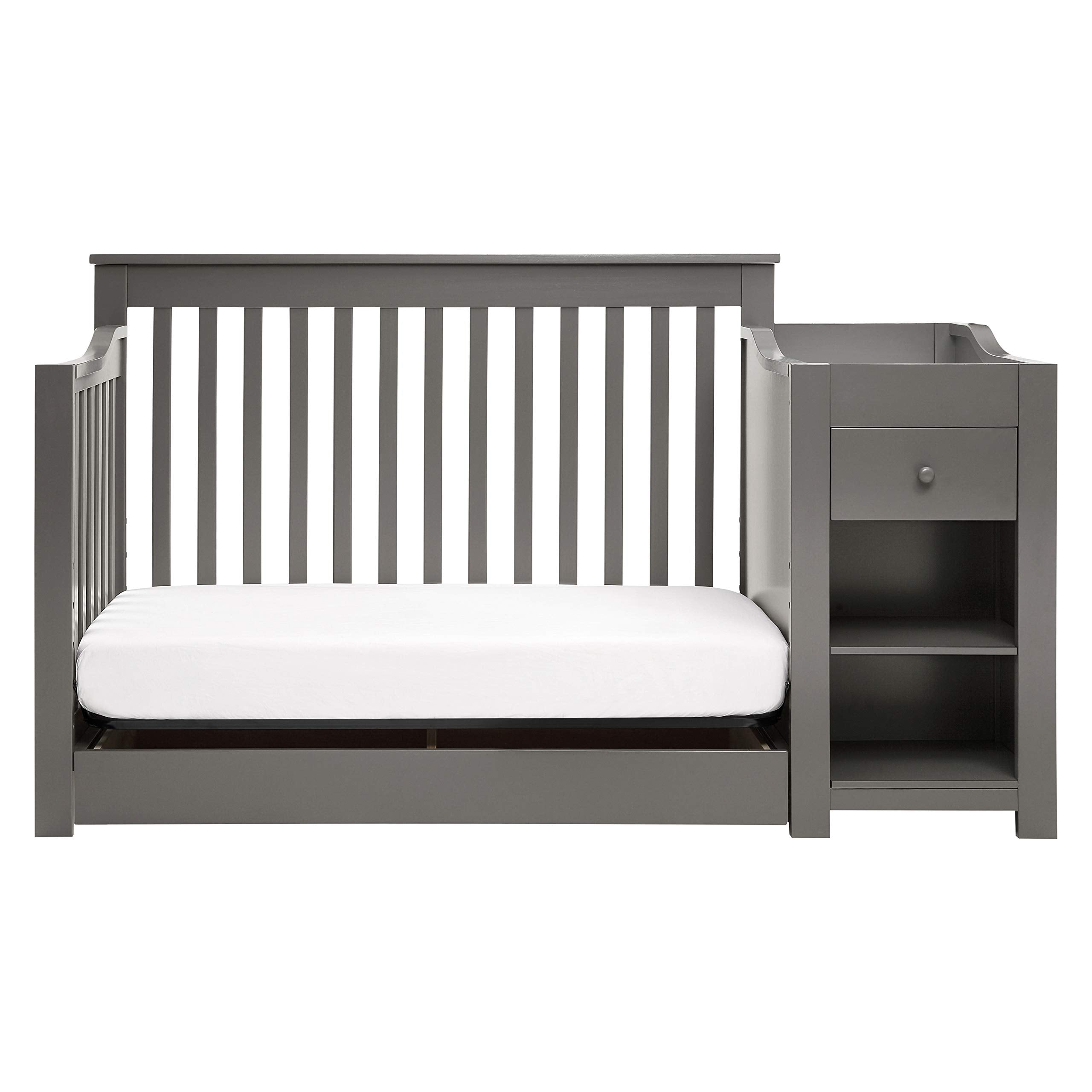 piedmont 4-in-1 Convertible Crib and Changer Combo in Slate