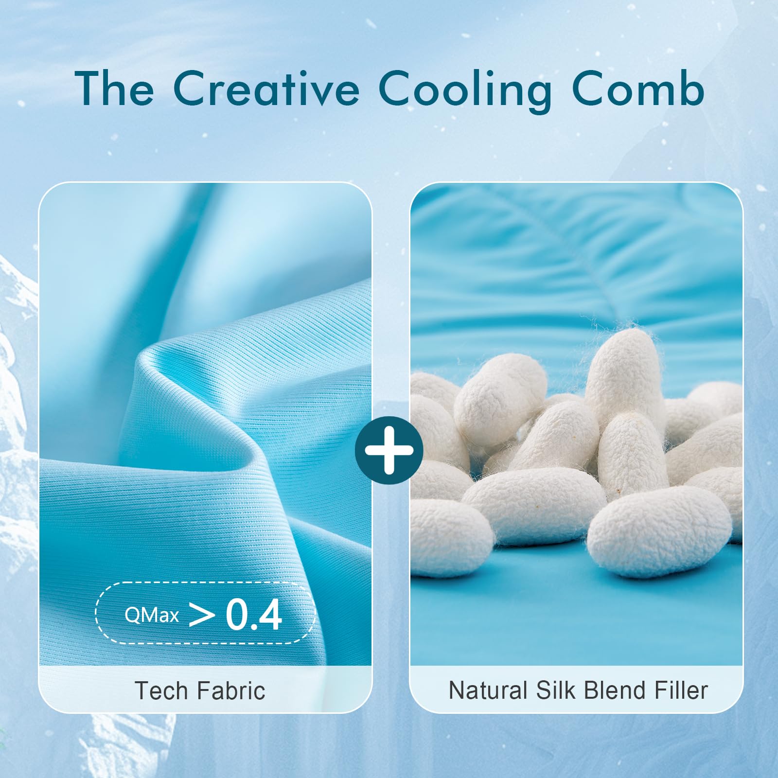 Luxury Cooling Comforter for Hot Sleepers and Night Sweats, Quick Cool
