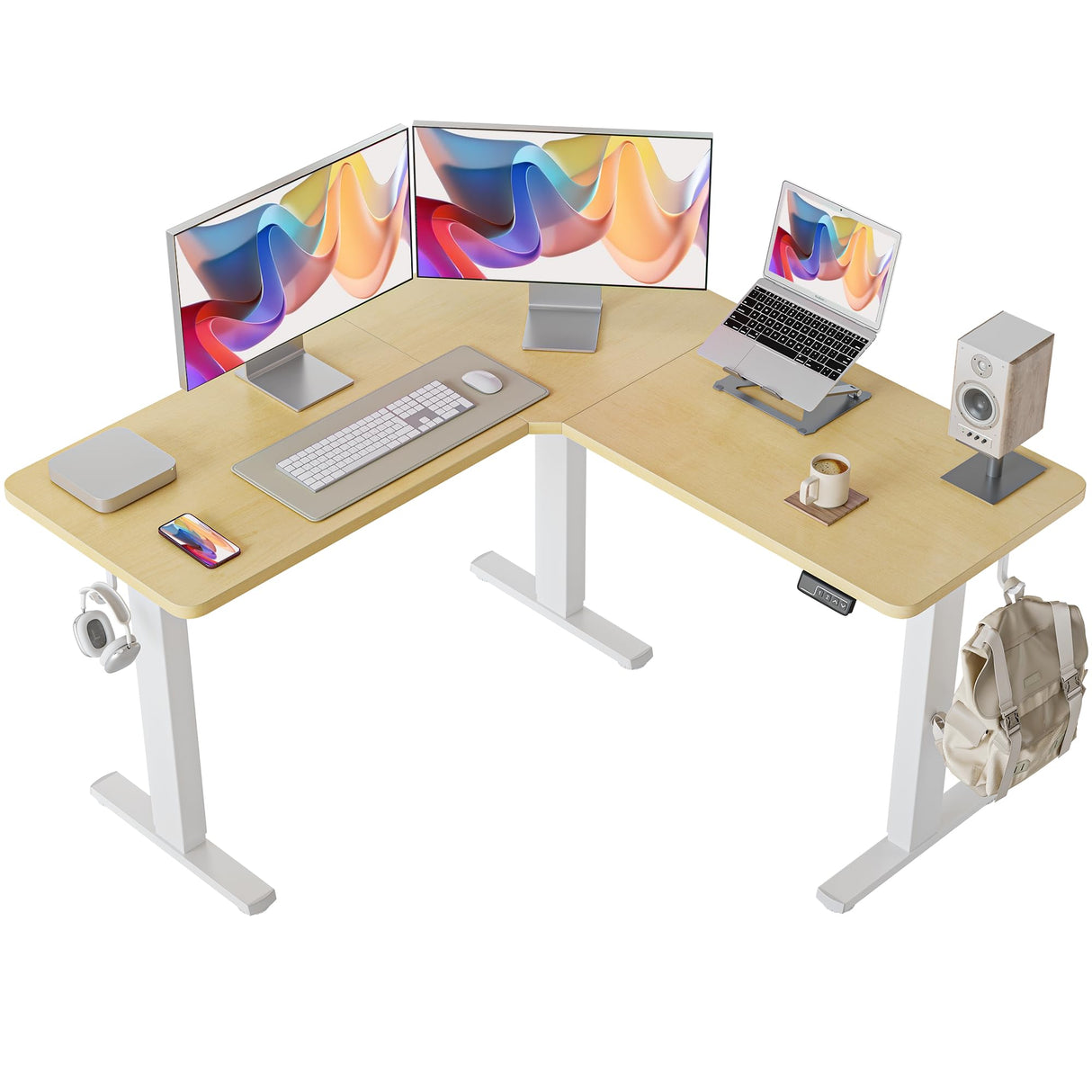 Standing Desk, Electric Stand up Height Adjustable Home Office Table, Sit Stand Desk