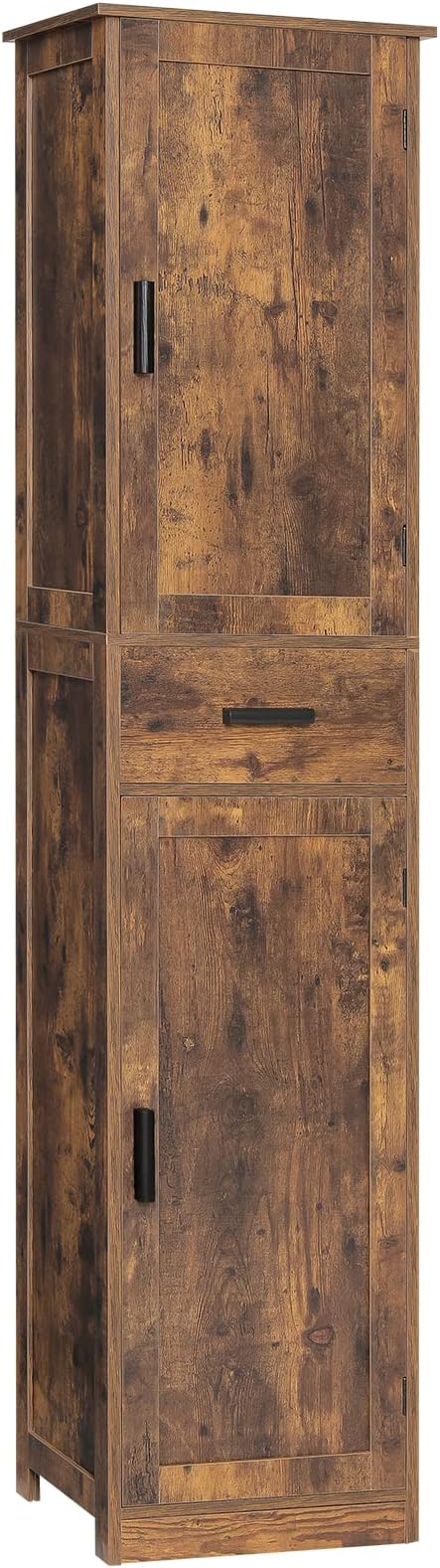 67“ Tall Bathroom Cabinet, Storage Cabinet with 4 Shelves & 2 Doors