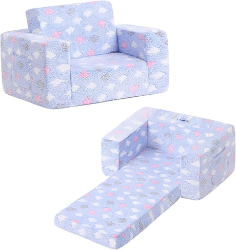 Kids Sofa, 2-in-1 Kids Sofa Chair, Convertible Chirldren Couch to Lounger