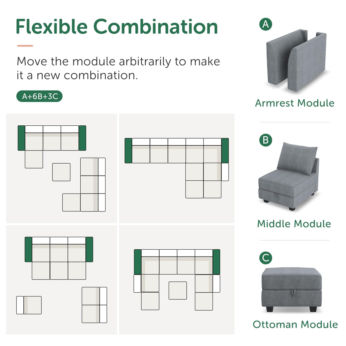 Modular Sectional Sofa with Storage Reversible Sectional Modular Sofa Couch