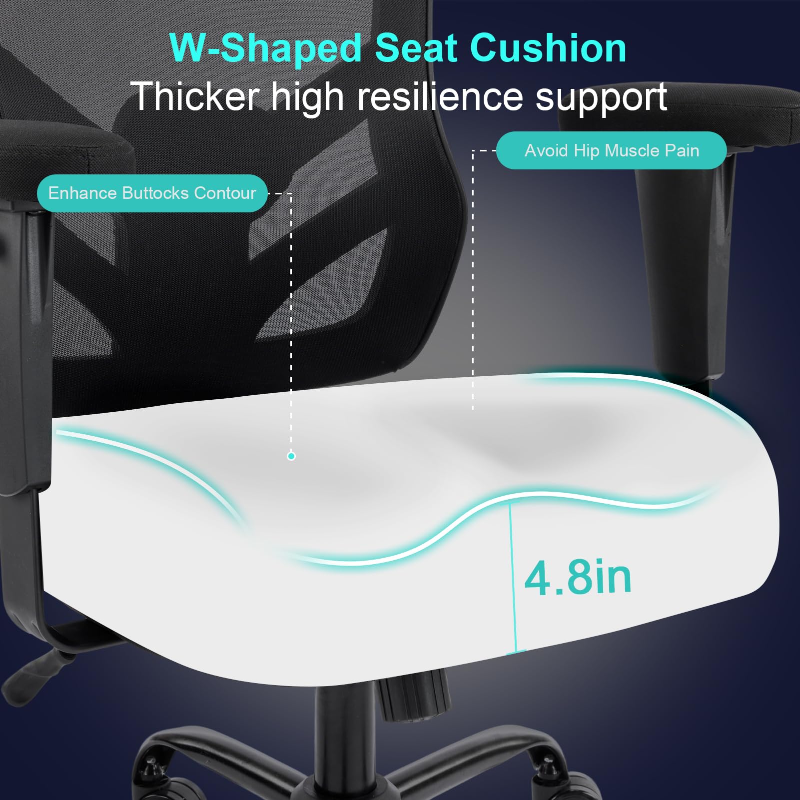 Ergonomic Mesh Office Chair with Adjustable Lumbar Support