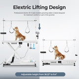 50" Electric Lifting Dog Grooming Table with Overhead Arm