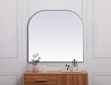 Decor Blaire 36x34 Arch Modern MDF Wood/Iron Mirror in Black