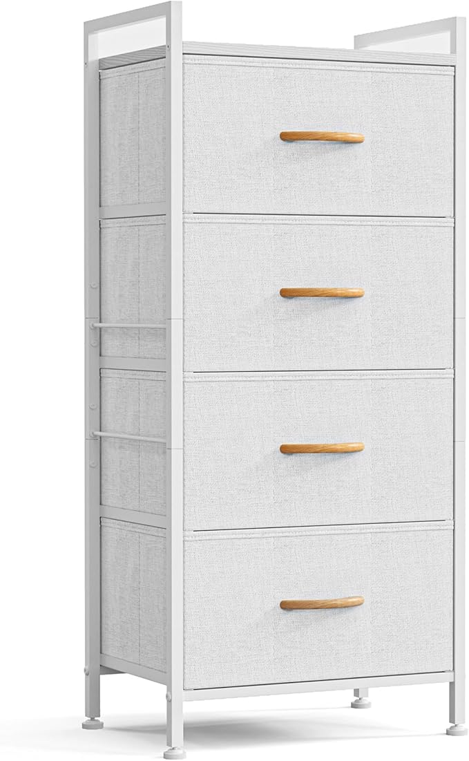 4 Drawer Dresser for Bedroom, Tall Dressers Storage Drawers