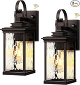 2 Pack Dusk to Dawn Outdoor Wall Sconce, Oil Rubbed Bronze Farmhouse Exterior Lighting