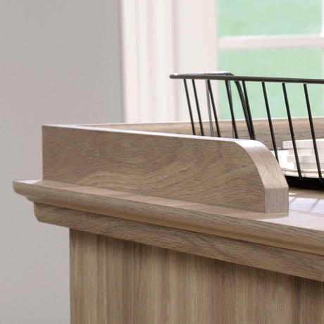 Barrister Lane L-Desk, Salt Oak finish