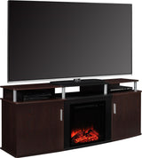 Carson Fireplace TV Stand for TVs up to 70 Inch, Replaceable Electric Fireplace Insert Heater,