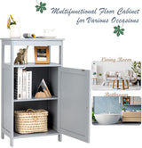 Floor Storage Cabinet, Multifunctional Side Storage Cabinet with Three-Position Adjustable