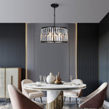 Crystal Chandeliers for Dining Room Light Fixtures Over Table， 6 Lights Modern Chandeliers