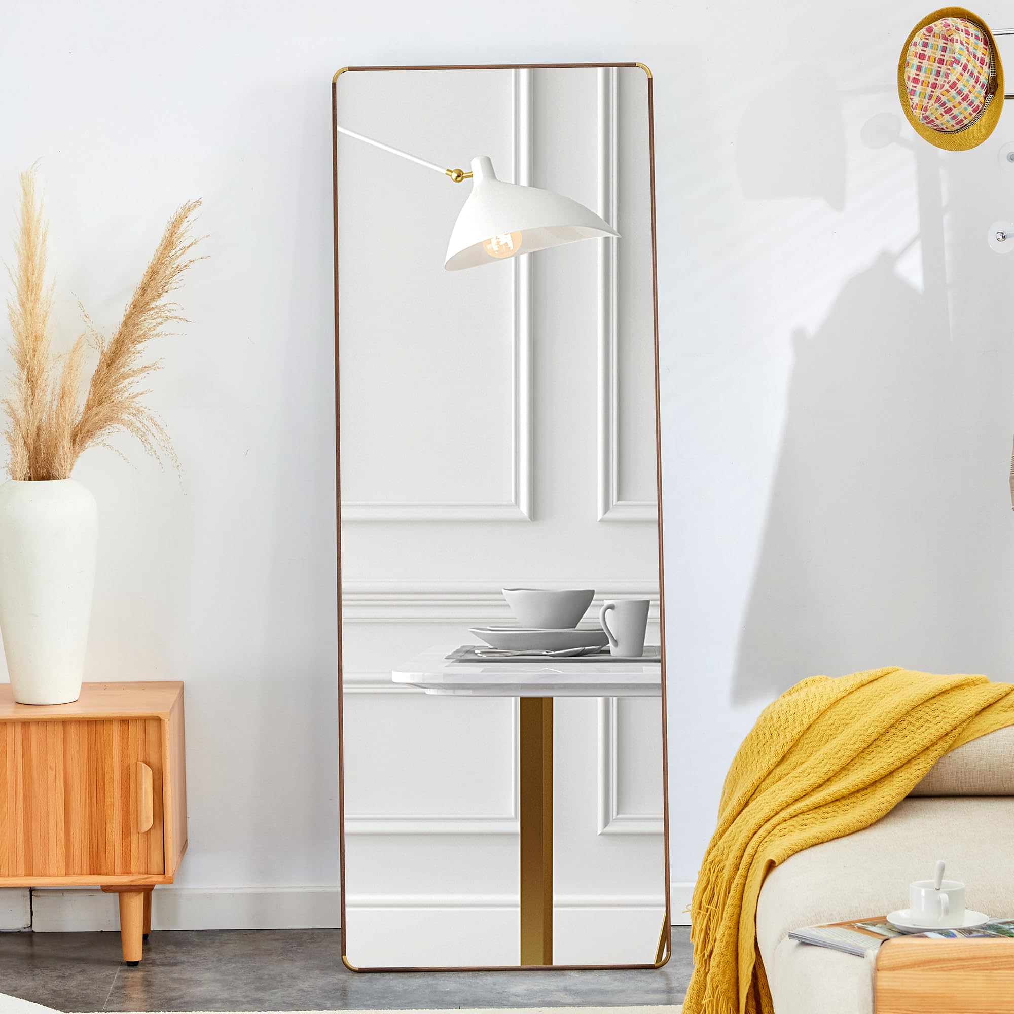 Full Body Floor Mirror Metal Frame Full Length Mirrors Wall Mounted Mirrors