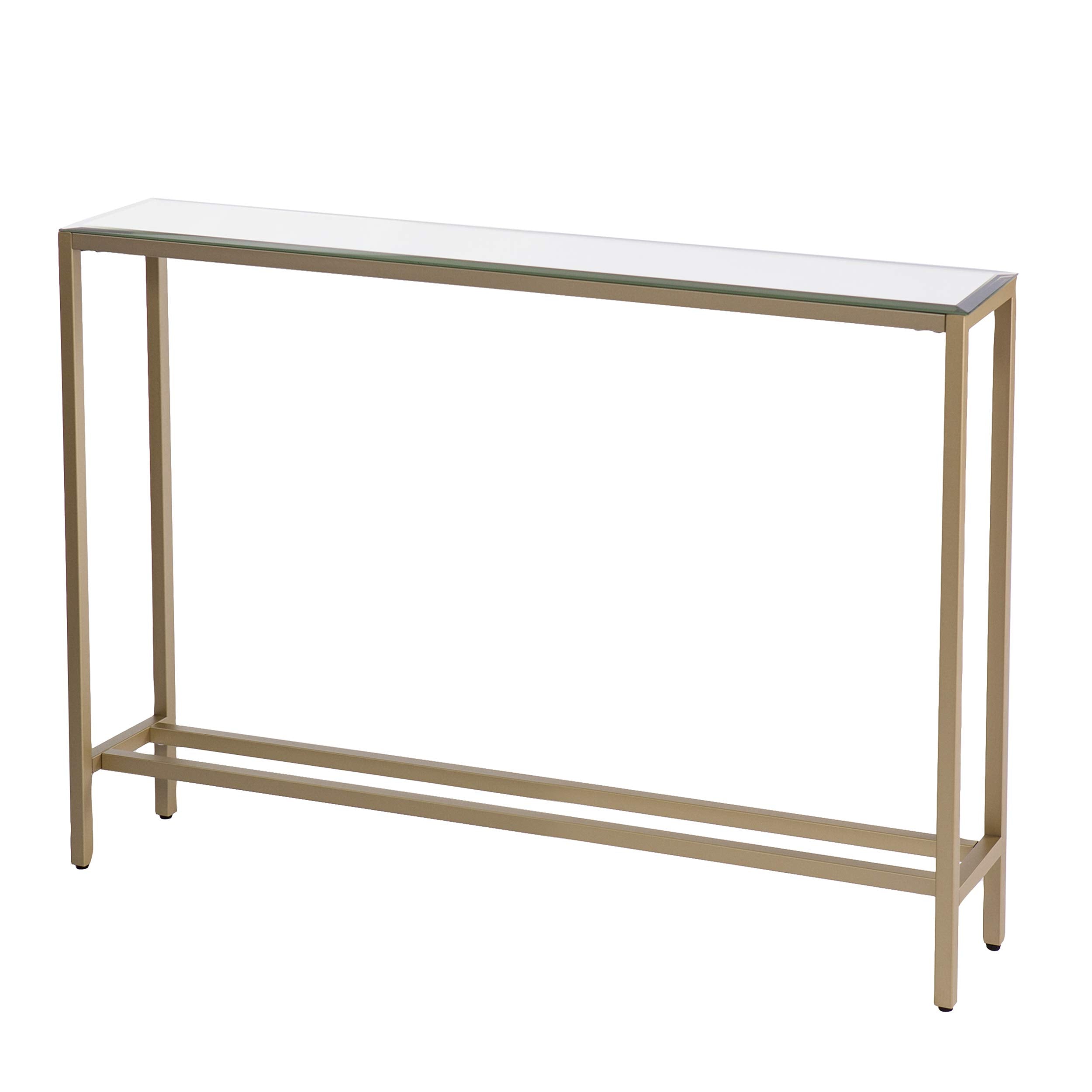 Southern Enterprises Darrin Narrow Console Table, 36" W, Metallic gold, AMZ7929MC