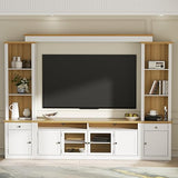 98" Farmhouse TV Stand for 100+ Inch TVs Entertainment Center